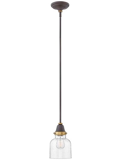 Academy Pendant Light with Bell Shade in Oil-Rubbed Bronze.